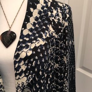 INC Navy Reptile Print Jacket